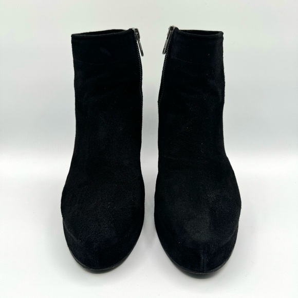 ANN DEMEULEMEESTER BLACK LEATHER BOOTS ANKLE BLACK WEDGE BOOT PLATFORM BOOT 38.5 - Picture 5 of 17